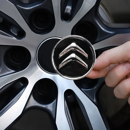 Citroen Wheel Caps – 60mm Gloss Black