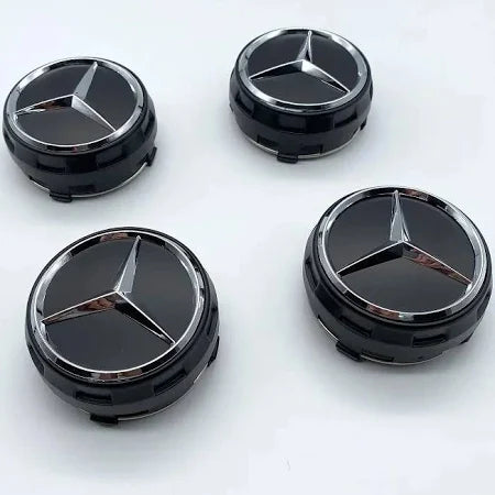 Mercedes Centre Caps Black 75mm