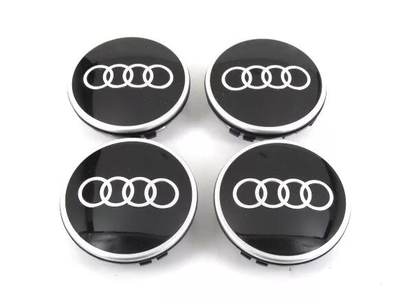 Audi Wheel Centre Caps 61mm Black
