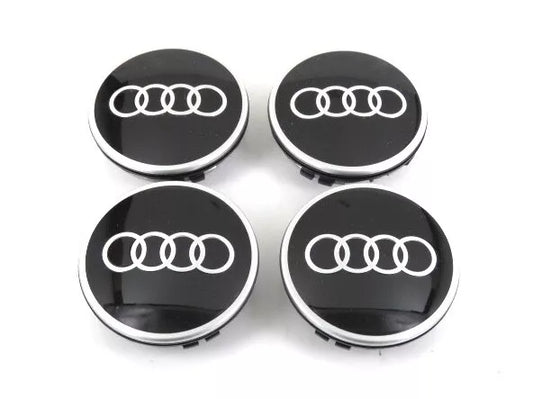 Audi Wheel Centre Caps 61mm Black