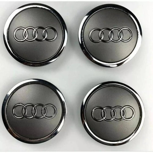 Audi Wheel Centre Caps 61mm Gray