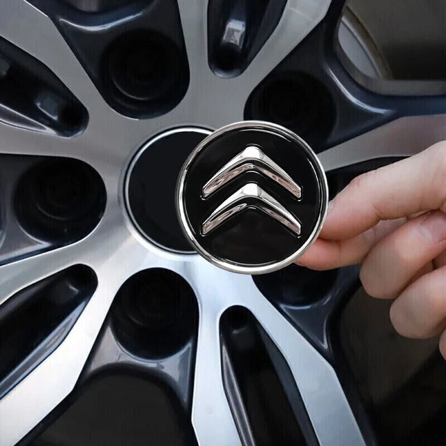 Citroen Wheel Caps – 60mm Gloss Black
