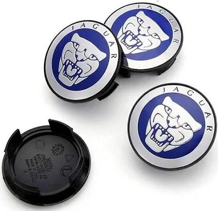 Jaguar Wheel Caps 59mm Blue