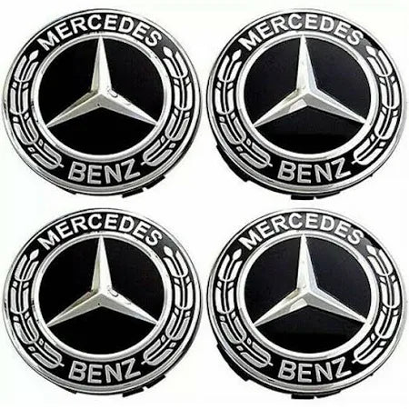 Mercedes Benz Centre Caps 75mm Black