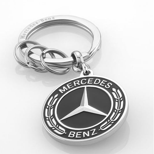 Mercedes Benz Keyring with Black Chrome Logo – UK Stock