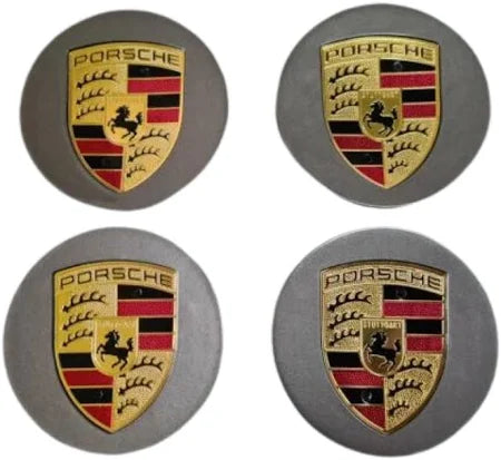 Porsche Wheel Caps 65mm Grey 