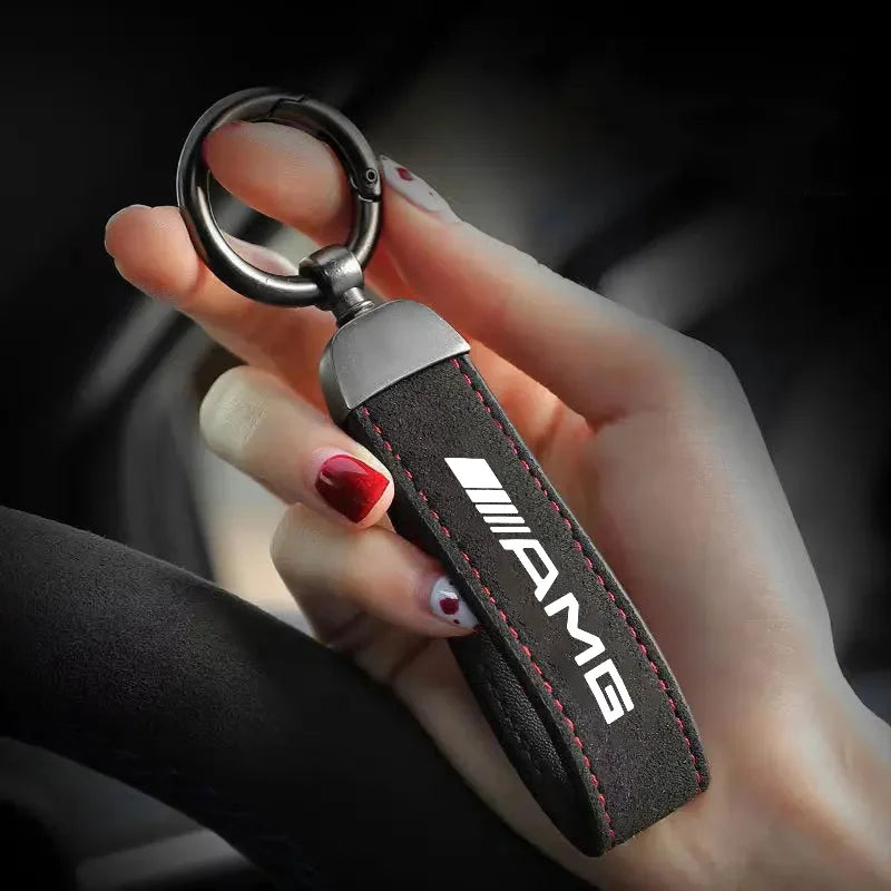 Mercedes AMG Keyring – Premium Leather | Multi-Color Options