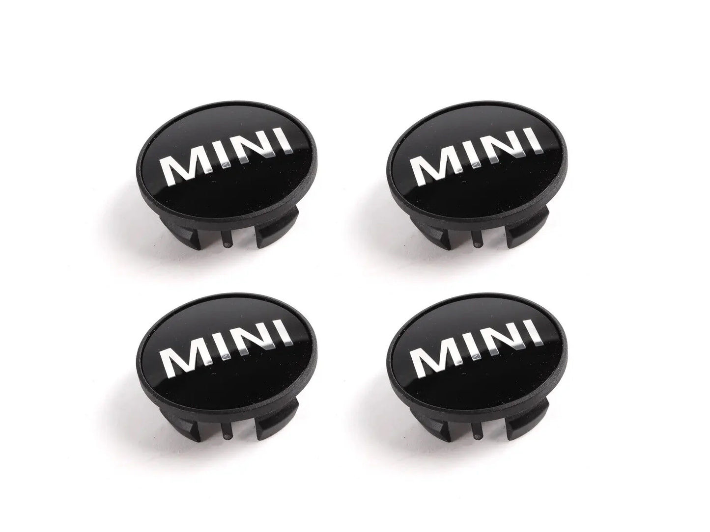 Set of 4 Black 54mm Wheel Centre Caps for Mini Cooper Cars